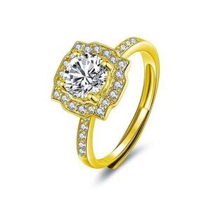 🔥Stunning 18KGP 1ct Moissanite Adjustable Luxury Ring - Certified Elegance!